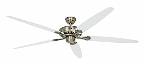 Unbekannt CasaFan Deckenventilator CLASSIC ROYAL - Rotorblatt-Ø 1800 mm - Lack weiß/Lack lichtgrau/Messing antik