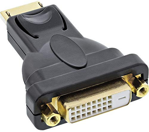 InLine 17199J DisplayPort Adapter, DisplayPort Stecker auf DVI-D 24+1 Buchse schwarz