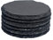 Argon Tableware Round Slate Coasters - 10cm - 6 Piece Drink Coasters Black Stone Natural Slate Drink Mat Cup Mats for Kitchen, Bar, Restaurant, Weddings, Events