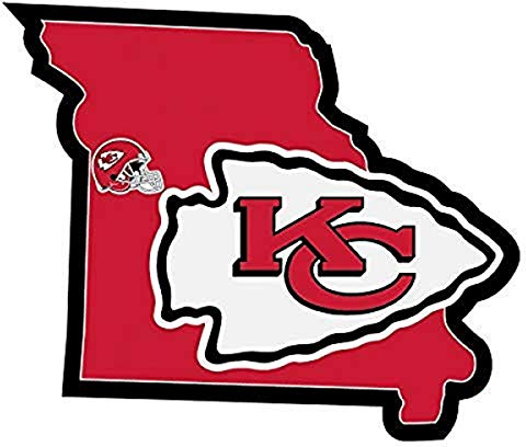 Siskiyou Sports NFL Fan Shop Kansas City Chiefs Home State Aufkleber, Einheitsgröße, Teamfarbe