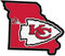 Siskiyou Sports NFL Fan Shop Kansas City Chiefs Home State Aufkleber, Einheitsgröße, Teamfarbe
