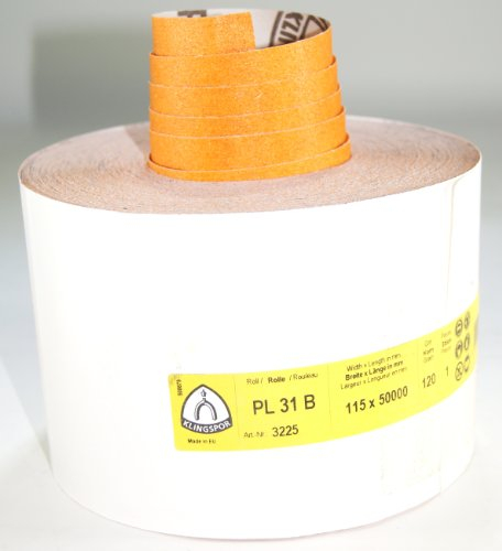 Klingpsor 3225 PL 31 B Schleifmittelrollen mit Papierunterlage, 115x50000 - Korn 120