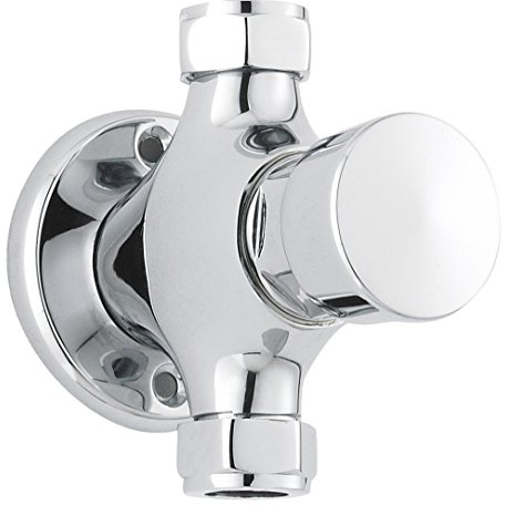 nuie A3788 Commercial ǀ Modern Bathroom Exposed Non-Concussive Timed Shower Valve, 94mm x 68mm, Chrome