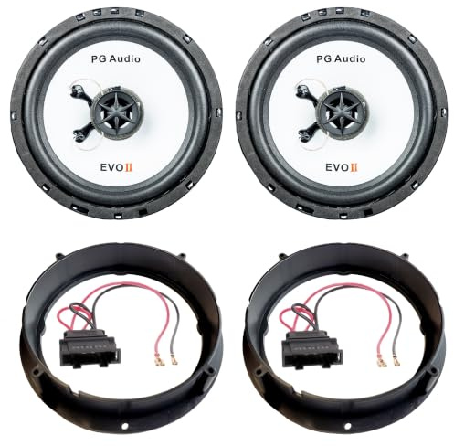 Lautsprecher Komplett-Set passend für VW Golf 7, Polo 9N & VW Up | PG Audio 400W Sound-Upgrade Kit (Plug & Play für Tür Vorne)