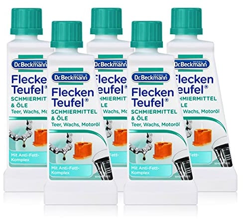 5x Dr. Beckmann Fleckenteufel Schmiermittel / Öle 50 ml - Mit Anti-Fett-Komplex