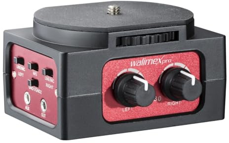 Walimex pro 2 Kanal XLR Audioadapter 101-87 x 80 x 52 mm - mit 2 Audio Eingängen, Kopfhörerbuchse, Mono/Stereo Modus, Ground und LINE/MIC - für optimale Tonkontrolle - Camcorder DSLR