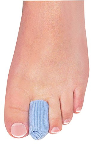 Antibacterial Digital Caps Cut to Size Finger and Toe Sleeves Covers Contain Soothing Mineral Oil Relieve Pressure on Sore Ingrown Toenails, Hammertoes, Corns and Toe Tips Latex Free Large Pk of 6