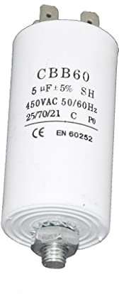Ufixt 5UF Microfarad Appliance Motor Start Run Capacitor Fits Gda, Gorenje, Haier and Hoover Universal