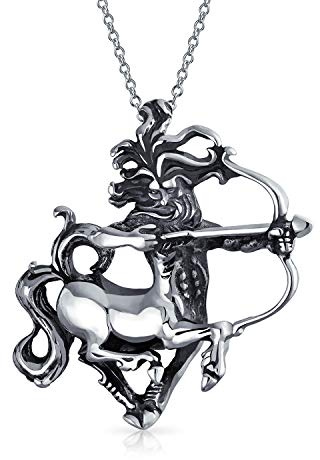 Bling Jewelry Collar Colgante De Horóscopo De Astrología Del Signo Zodiacal De Sagitario Vintage Plata Esterlina .925 Para Mujeres Y Hombres