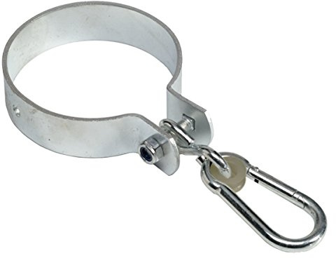 Gartenwelt Riegelsberger Schaukelhaken Ø 12 cm 1 Stück | Für Rundbalken | Verzinkter Stahl mit Karabiner und Nylonlager