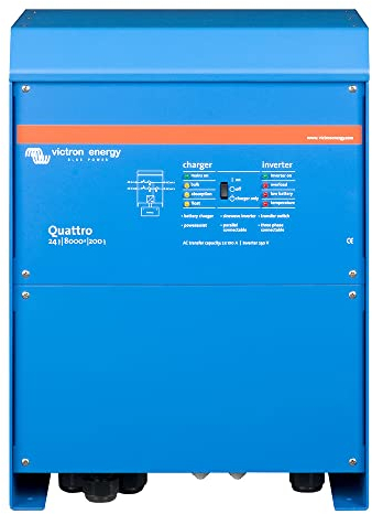 Victron Energy Quattro 8000VA 24-Volt 230V Reiner Sinus Wechselrichter 200 Amp Batterie Ladegerät