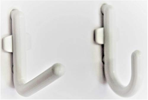 WallPeg Haken-Set – 100 Stecktafel-Haken, Werkzeugaufbewahrung, Garage, Organizer, Auswahl S/W (50, weiß)