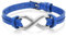 JewelryWe Schmuck Herren Damen Armband, Infinity Zeichen Charm Armreif, Leder Echtleder Edelstahl, Blau Silber