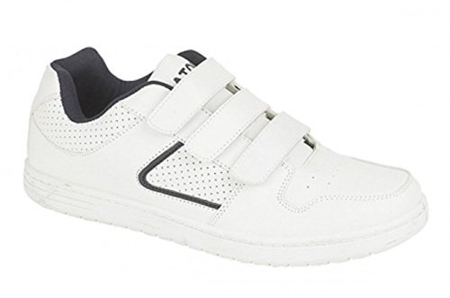 DEK CHARING CROSS Mens Triple Velcro Trainers White UK 10