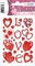 HERMA 6287 Aufkleber Herzen Glitzer klein groß, 26 Stück, Herz Sticker in rot, Etiketten in Herzform für Valentinstag Liebe Hochzeit Geburtstag Scrapbooking Dekoration Geschenk Briefe DIY Basteln