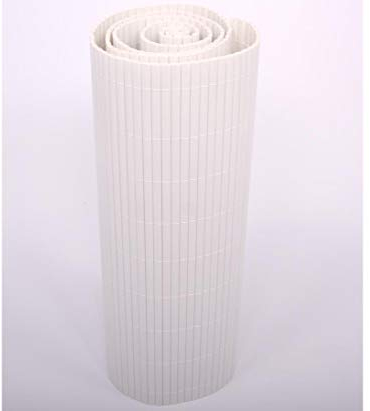 bambus-discount.com Balkon Sichtschutzmatte Kunststoffmatte 90 x 300 cm in weiß - Niedrige PVC Sichtschutz Balkonverkleidung 0,9m x 3m