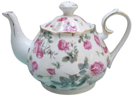 Gracie China Théière en porcelaine Rose Chintz 4-1/2 tasses Motif bouquet de roses