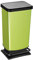 Rotho Paso Mülleimer 40l mit Deckel, Kunststoff (PP) BPA-frei, grün metallic, 40l (35.3 x 29.5 x 67.6 cm)