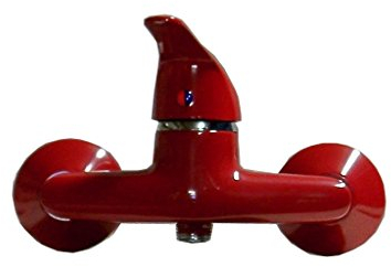 Einhebel Duscharmatur in Rot.