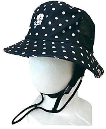 TAVARUA DOT 4-Way Stretch Girl SURF HAT BLK Free 2021-1331