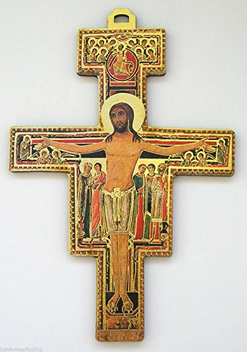 12,7 cm ST Francis Franciscan Holz Kreuz Religiöse Geschenk