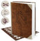 Logbuch-Verlag Geschenk Set Rezeptbuch zum Selberschreiben in Lederoptik DIN A4 braun vintage + Küchenaufkleber beige - Lieblingsrezepte sammeln Geschenkidee