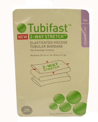 Tubifast Elasticated Viscose Tubular Bandage | Purple Line | 7.5cm x 10m | 25 Count