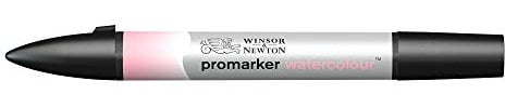 Winsor & Newton 0201461 Aquarellmarker - 2 Spitzen, Pinsel- und feiner Spitze, lichtecht, hochpigmentierte Aquarellfarben für Kalligrafie, Zeichnungen - Hellrosa