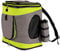 lionto Zaino per Cani Borsa per trasporto Cani Borsa per Animali, Grigio/Verde