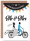 Wee Blue Coo Herr Frau Tandem Ehe Spaß Hochzeitskarte