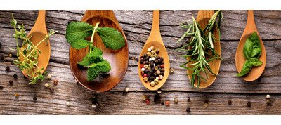 Eurographics 30x80, DG-DT50005 Spoons und Herbs Glasbild, Glas, braun, 80 x 30 x 2 cm