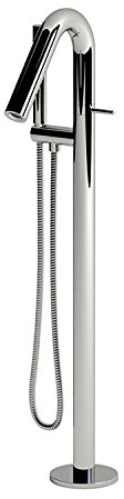 StoneArt Freistehende Armatur Badewanne Standarmatur Badewannenarmatur Wasserhahn Badezimmerarmatur Wannenarmaturen Bodenmontage mit Montagebox Yaan 730670 chrome