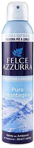 Felce Azzurra - Profumatore per Ambienti Spray Pura Montagna a Lunga Durata, Deodorante Ambiente senza Acqua dal Profumo Intenso Istantaneo, Profumatore Ambiente Casa Zero Aloni, Profumatori 250 ml