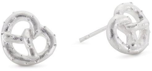 Vinani Ohrstecker Brezel klein mattiert Sterling Silber 925 Ohrringe OBZ