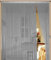 Kaikoon Fadenvorhang Vorhang Fadenstore Fadengardine Messe 90 cm x 240 cm Silber