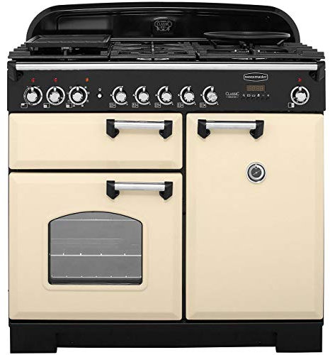 Rangemaster Classic Deluxe CDL100DFFCR/C 100cm Dual Fuel Range Cooker - Cream