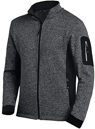 FHB Herren Strick-Fleece-Jacke Christoph Größe 3XL, 1 Stück, anthrazit/schwarz, 79595-1220-3XL