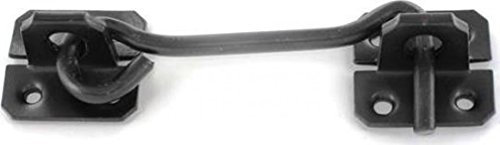 Securit - 200mm 20cm pulgadas y 5 de alambre negro puerta de la cabina gancho jardín