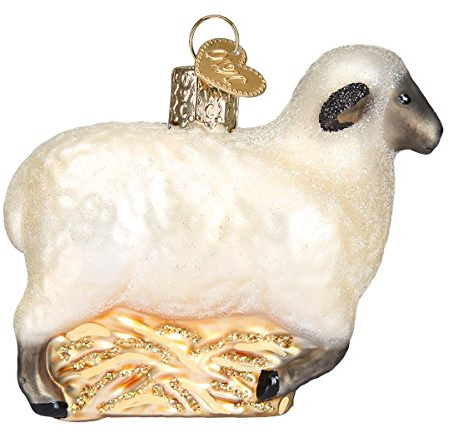 Old World Christmas Sheep Glass Blown Ornament for Christmas Tree