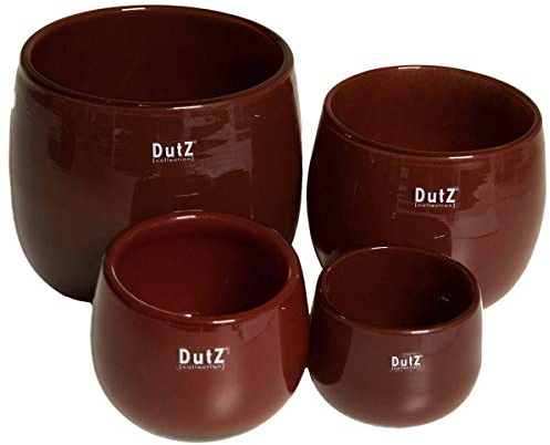 Dutz Glas Pot Farbe Red - Höhe 11 cm, Durchm. 13 cm