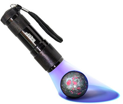 HQRP Professional 365 nM 9 LED Inspección de piedras preciosas y minerales, identificación, fluorescencia, linterna incandescente Blacklight