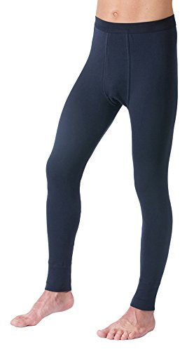 HERMKO 3540 Herren Lange Unterhosen mit Eingriff und Weichbund aus 100% Bio-Baumwolle in Feinripp, Größe:D 6 = EU L, Farbe:Marine