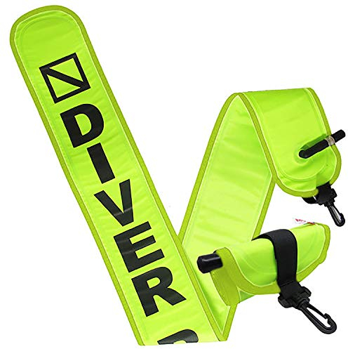Scuba Wahl Tauchen 4 'Neon Gelb Oberfläche Signal Tube mit Kunststoff-Clip