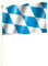 Stockflagge/Stockfahne BAYERN, Rauten blau - weiß, Oktoberfest Flagge/Fahne ca. 30 x 45 cm mit ca. 60cm Stab/Stock