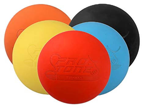 PROTONE - Lacrosse Ball/massageball für Triggerpunktmassage Crossfit Physiotherapie (Schwarz)