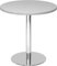 bümö Besprechungstisch, Esstisch klein, Tisch rund 80 cm - Kleiner Esstisch grau, Rundtisch Esstisch 2 Personen mit Holz-Platte, Säule aus Metall verchromt, Konferenztisch, Bistrotisch