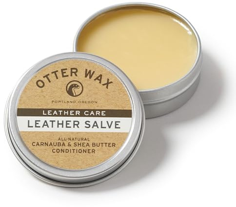 Otter Wax Leather Salve | 2 oz | Leather Conditioner & Cleaner | All-Natural Balm for Furniture, Boots, Interior Auto Seats, Jackets, Shoes & Bags | All-Natural & PFAS-Free | Made in Portland USA
