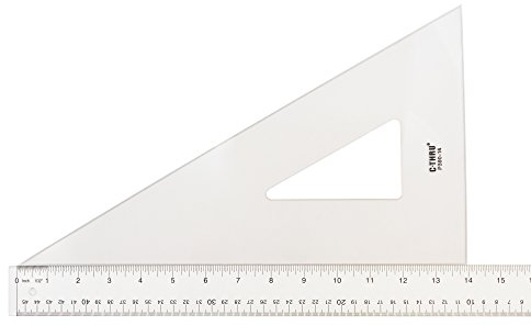 Westcott P390-14 Profi-Dreieck, 35,5 cm, 30/60 Grad, transparent