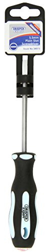 Draper 34973 Expert Plain Slot Soft Grip Parallel Tip Screwdriver, 5.5mm x 100mm