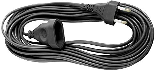 Verlängerungskabel Verlängerung Strom-Kabel Euro Stecker Schwarz 1,5 Meter (1,5 Meter)
